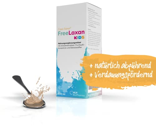 Casa Sana FreeLaxan KIDS, 200 ml – Natürliches Nahrungsergänzungsmittel in Apothekenqualität. Abgestimmte Kombination aus traditionell verwendeten Kräutern, Fruchtsaftkonzentraten und Ballaststoffen