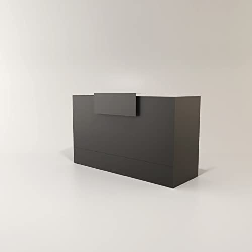 MOSTRADOR Moderno Color Grafito con Mesa DE Trabajo Desde 120 A 200 CM. DE Ancho X60 Hondo X100 CM. DE Alto. Fabricado EN ESPAÑA. (140)