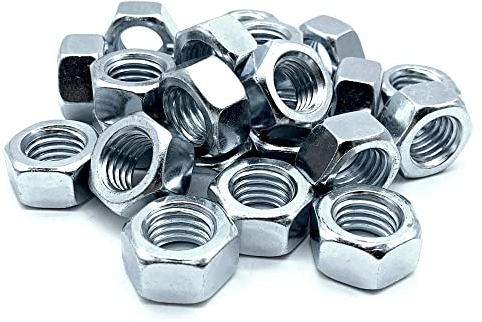 DOJA Barcelona | Tuercas | 50 Tuerca Hexagonal M6 | 5 x 10 mm | en Acero Galvanizado | Tuercas para Perno, Tuerca Roscada, Acoplamiento, Ajustar y Sujetar Elementos en Interiores y Exteriores...