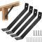 Rasugarlary Winkelhalterungen, 4 Stück, 28,4 cm, Innenmontage, 45-Grad-Winkel, Eckstreben, Innengelenk für Holzpfosten und Balken, Schreibtischkante, Pergola, Pavillon, DIY-Kit