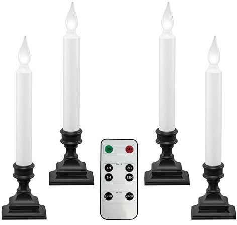 612 Vermont Bright White LED Battery Operated Window Candles Remote Control