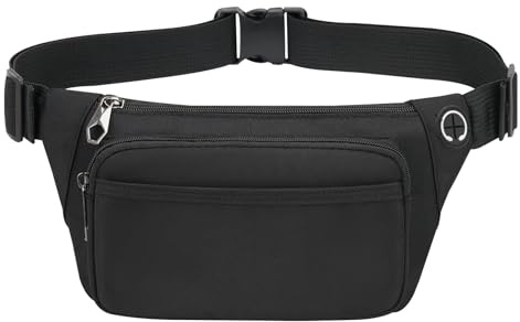 Bumbag Water Resistant Bumbags for Ladies Women Men Hands Free Bum Bag with 5 Zipper Pockets Waist Fanny Pack Daypack for Travel Outdoor Sport