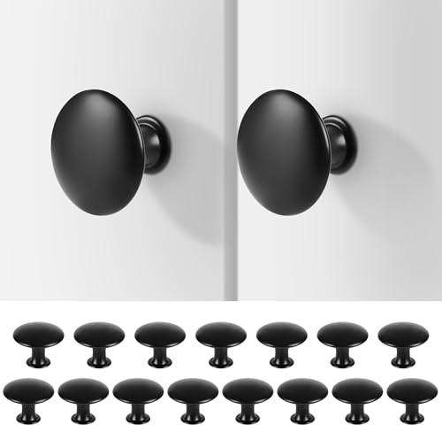 Vortix 30 Piezas Pomos y Tiradores Negros, Tiradores Cajones perfectos para renovar armarios,Muebles, baño, Cocina y Vestidor