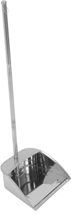 LOEFLIFA Pala de Basura Metálica con Mango Recogedor de Residuos Ergonomico para Limpieza Soplador de Basura sin Necesidad de Agacharse Utensilios de Limpieza Duraderos y Prácticos