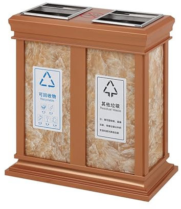 XXAD553TY Cendrier sur Pied Extérieur Poubelle extérieure à Double Baril, Colonne de Cendres, Seau à Cendres Vertical, Rue Commerciale, Cour communautaire Cendrier sur Pied