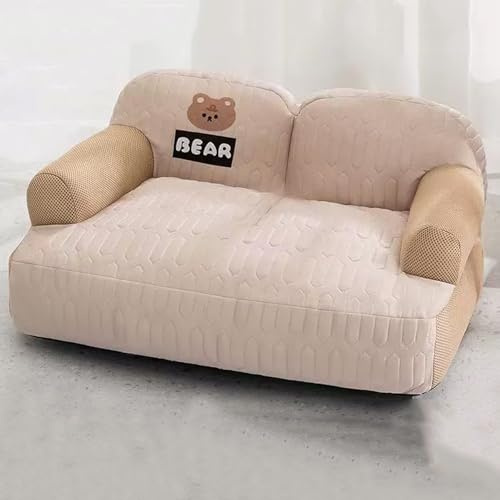 Miaogoo Sofá cama acogedora para mascotas, cojín para interiores y gatos, perros, almohadilla calmante extraíble para gatos y perros, alfombrilla ortopédica antideslizante para dormir (100 x 70 cm