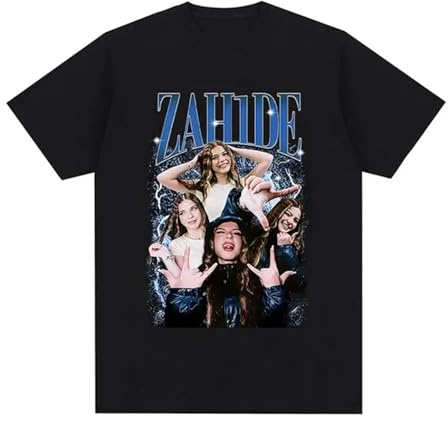Viaopo Maglia da Bambino Zahide Stampa in Cotone Magliette T-Shirt Estiva in Cotone Largo Stile Street da Uomo Donna Cosplay XS-3XL-Black||x_s