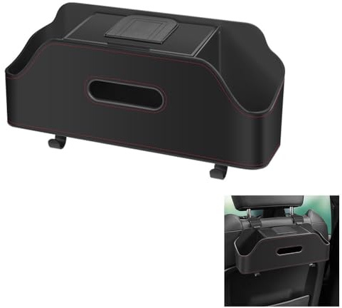 AAZENG Organizzatore Poggiatesta Auto per Mercedes-Benz V-Class (W638 W447 1996-2025 2026),Scatola Portaoggetti Multifunzione con Portabicchiere E Dispenser di Fazzoletti,Supporto Telefono E Ganci