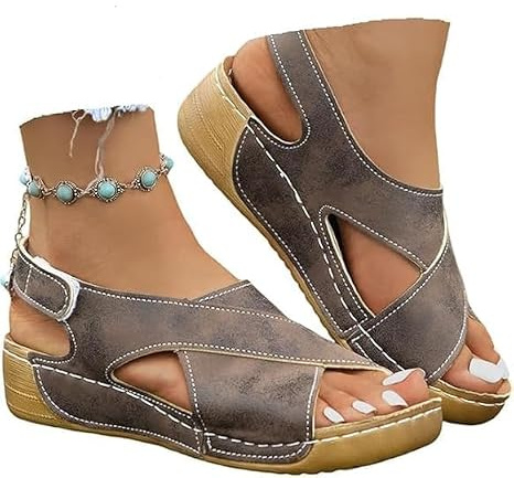 Sandalias Ortopédicas Plataforma para Mujer Zapatos Verano Cómodas Deportivas Antideslizantes Sandalia de Playa con Tacón de Cuña Zapatillas con Punta Abierta Transpirables para el Aire Libre