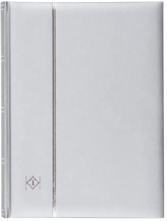 Leuchtturm 358056 Album per Collezionisti di francobolli Comfort - DIN A4, 64 Pagine, Strisce di Vetro, Copertina Imbottita - Argento