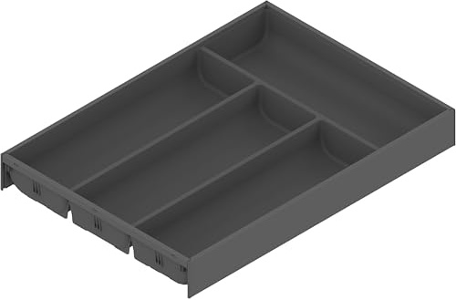 Blum AMBIA-LINE Besteckkasten mit Soft-Touch | Premium Schubladen-Organizer für moderne Küchenschublade & Schrank | schützt, sortiert & ordnet Besteck und Küchenhelfer | 42×30×5 cm | Oriongrau
