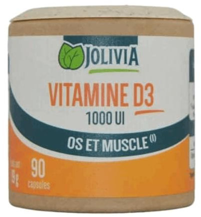 Vitamine D3 1000 UI - 90 capsules | Format Capsule | Complément Alimentaire | Fabriqué en France