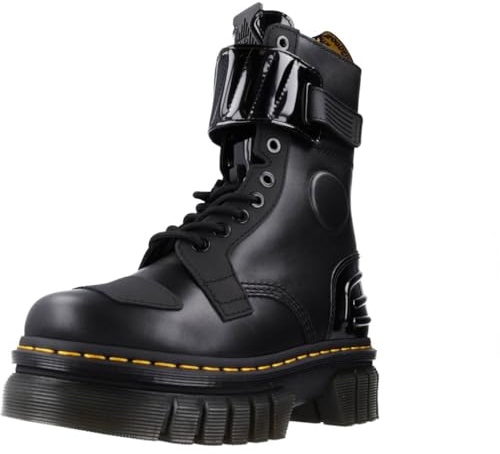 Dr. Martens Damen 30970001 Boots, Black Nappa Lux Black Ajax Black Soft Patent Pu, 40 EU