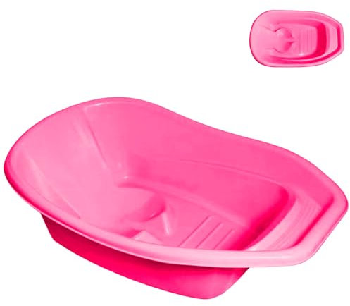 Acan Tradineur - Bañera de plástico para bebés de 0-12 Meses, higiene, baño, Limpieza, bebés, niños - 70 x 42 x 23 cm (Rosa)