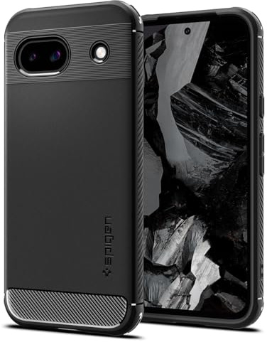 Spigen Rugged Armor Hülle Kompatibel mit Google Pixel 8a -Schwarz