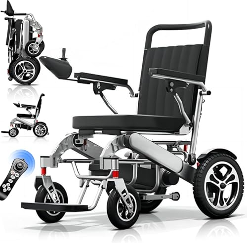 Bueuwe 55KM Elektrischer Rollstuhl Faltbar Leicht, 600W Spitzenleistungsmotor, All Terrain ElektrorollstuhlT ragfähigkeit 150 kg, Rollstuhl Elektrisch Tragbarer für Erwachsene und Senioren,40a