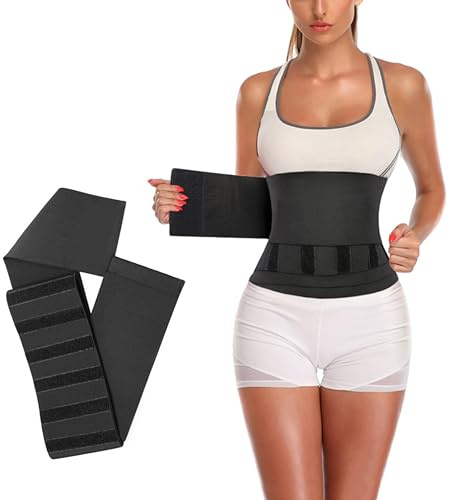 NELIS HOME midjetränare kvinnor kroppsformare bälte magkontroll kroppsformare korsett bälte postpartum magsjal magplatta plusstorlek bälte, fitness träning unisex svart, Svart, en storlek