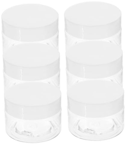 LALADEFIEE 6pièces Pot à Crème Vides Rechargeables de Voyage Set de Pots Couvercles Pratiques pour Cosmétiques