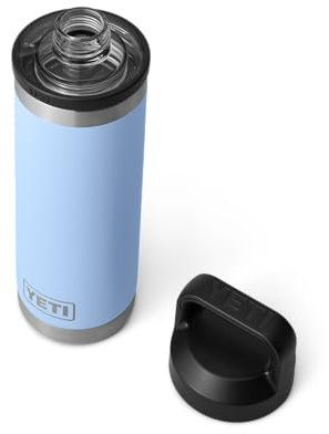 YETI Rambler Bottle Chug, Vaccum Insulated Stainless Steel Bottle with Leakproof Chug Cap, Big Sky Blue, 18 oz (532 ml)