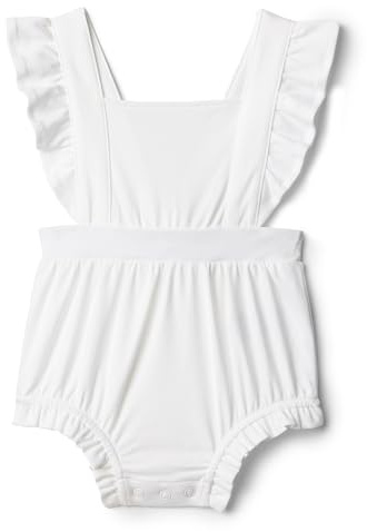 Amazon Essentials x Sofia Grainge Mono sin Mangas de Algodón con Volantes Bebé-Niñas, Blanco, 18 meses