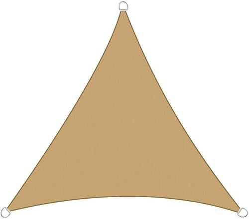 LITA Sonnensegel dreieckig Wasserdicht 3x3x3m Terrasse – Sonnensegel Balkon Segeltuch UV Sonnenschutz Garten Pool Camping Sonnenschutz Segel Sand