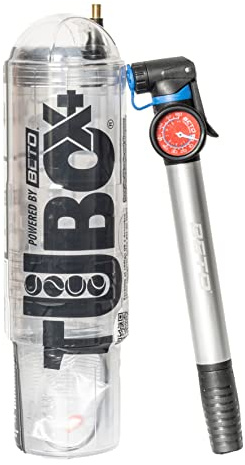 TUBOPLUS TuboX4 Crystal + Pumpe mit Manometer – Presurizer für Tennis- und Padelbälle