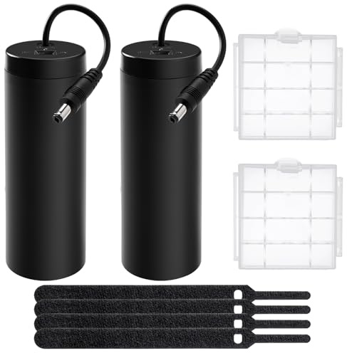 KUOQIY 2 Pezzi 8xAA 12V Supporto Batteria CC 2.1x5.5 mm Maschio, 12V Custodia per Batterie AA con Cavi e Interruttore On/Off, con Custodia Batteria in Plastica, Nero