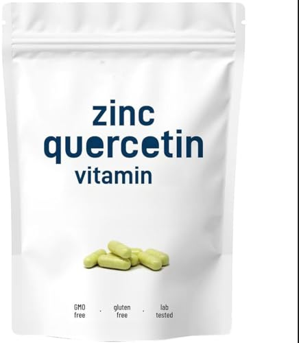Quercetin | Zink Med Hög Absorption, För Immunitet, Antioxidantstöd För Män Och Kvinnor | Lätt Att Svälja