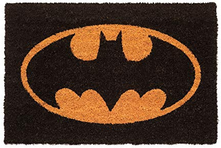 Grupo Erik Door Mat - Batman Merchandise | 15.7 x 23.6 inches - 40 x 60 cm Coco Coir, Coconut Coir, Indoor & Outdoor Door Mat | DC Comics Batman Gifts For Men