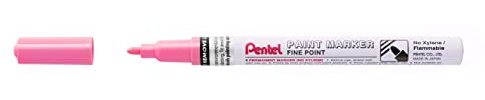 Pentel MSP10 Paint Marker, marcatore vernice permanente punta fine 2,9 mm, rosa, 6 pz