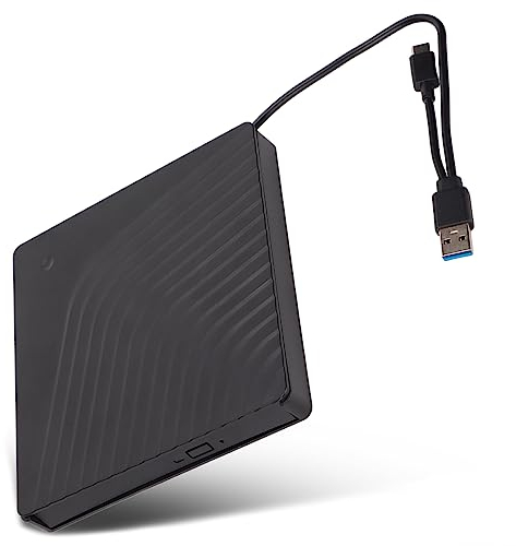 Custodia per unità Dvd Esterna, velocità di Trasmissione Elevata Fino a 5 Gbps Custodia per unità Ottica Portatile USB 3.0 USB 2.0 Rimovibile per unità Dvd RW SATA da 12,7 Mm / 9,5 Mm