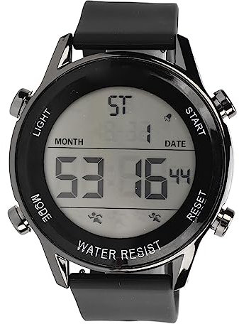 VGEBY Digitale Chronographenuhr, wasserdichte Multifunktions-Outdoor-Sport-Leuchtuhr mit Schnellverschluss-Armband für Herren (Schwarz)