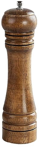 Macinapepe VIER, Macinino per sale, pepe e spezie, in legno massello con smerigliatrice in ceramica regolabile. Misura 27,5 cm di lunghezza (10,82 pollici)