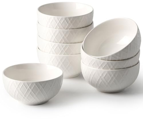 NUTRIUPS 4.3'' Dessertschalen 8er Set, Kschüssel set Keramik-300ml, Müslischüsseln - 10 oz Kleine Porzellanschüsseln für Snack, Dessert, Reis