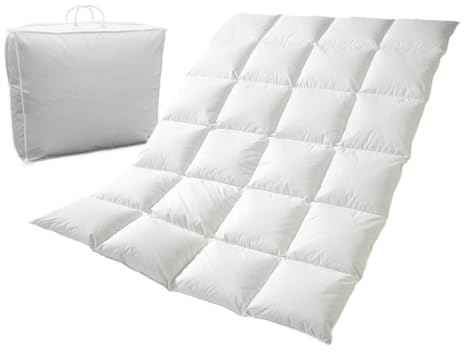Bettdecke 135x200 | Daunendecke | 100% sibirische Daunen | Daunenbett | Ganzjahresdecke | Füllgewicht 900g