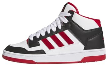 adidas Unisex Rapid Court Mid Shoes, Core Black/Team Power Red 2/FTWR White, 8.5 UK