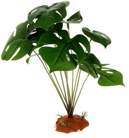 Levemolo Künstliche Pflanze Für Reptilienhabitate Reptilientankpflanze Und Harz Dekor Für Reptilienlebensraum Pflanzendekoration Für Aquarien Und Terrarien