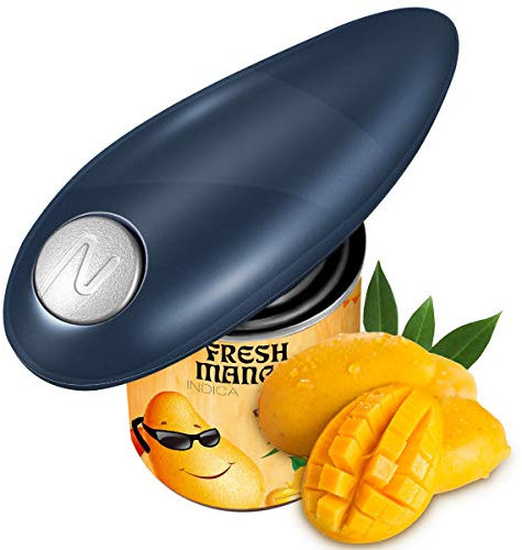 Apriscatole elettrico, apriscatole a mano libera, apriscatole a 360 ° con un pulsante per aprire automaticamente lattine di qualsiasi dimensione, sicuro e affidabile, la scelta migliore per cucine e