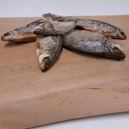 Wuffelz Fisch Rotauge Plötz, 100g, Getrocknete Hundesnacks als Naturprodukt mit Omega Fettsäuren | Ganze getrocknete Fische für Hunde
