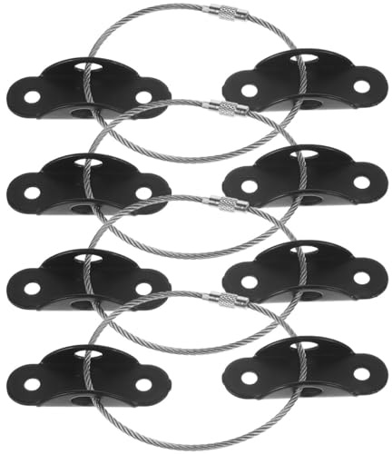 VALICLUD Furniture Anchors Stainless Steel Alloy Design for Cabinet Straps 4 Sets Anti-tip Proofing Lightweight Prevent Tipping Over Wardrobes Pet Safety