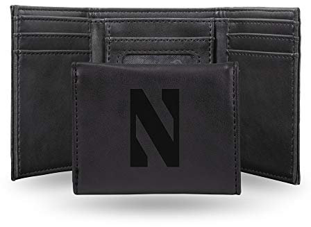 Rico Industries NCAA Laser Engraved Trifold Wallet, Northwestern Wildcats
