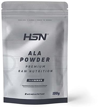 HSN ALA en Polvo 500mg | 150g | Ácido Alfa-Lipoico Puro Sin Añadidos ni Excipientes | No Incluye Dosificador | No-GMO, Vegano, Sin Gluten