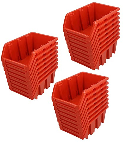 Stacking Bin Boxes Wall or Stack for Garage Workshop Storage 165 x 105 x 75 24pc