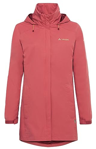 VAUDE Damen Regenjacke Escape Parka, wasserdichter Regen-Parka, atmungsaktiv und winddicht, brick, 44