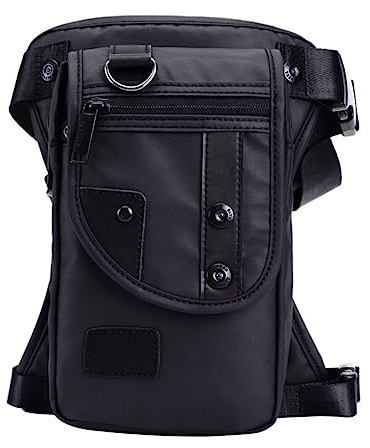 HAPINARY Herren Beintasche Tragbare Multifunktionale Outdoor Hüfttasche Mit Verstellbarem Riemen Für Motorrad Wandern Camping Und Sport 15.00X7.00X26.00Cm