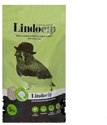 Sabbia Igienica LindoCip Fondo Gabbia Uccelli. Vendita 4 Buste da 5KG CADAUNO