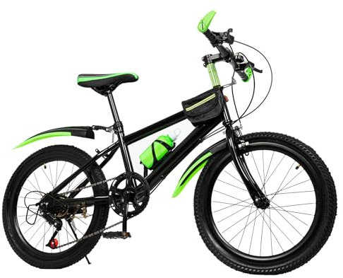 20 Zoll Kinderfahrrad Grün Fahrrad Mountainbike Spielrad Kinder- GrünKinder Fahrrad für Mädchen und Jungen - Fahrräder geeignet für 6-13 Jahre verstellbare Höhe