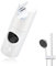 Shower Head Holder, Shower Head Holder Replacement 360° Rotation Shower Holder Bracket Adjustable Shower Riser Rail Slider for 24MM Shower Rods (White)