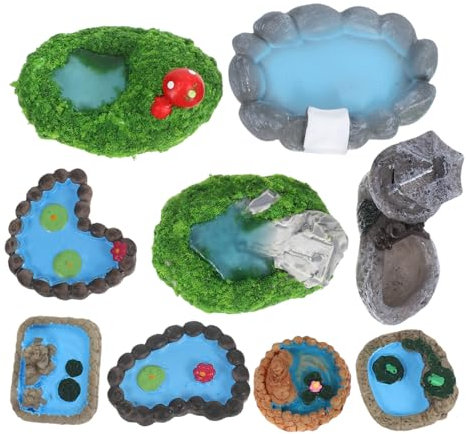 ifundom 9piezas Decoraciones De para Jardín Mini Accesorios para Patio Decoración Realista