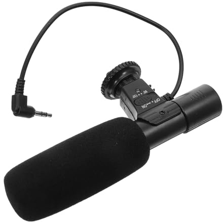 NUOBESTY High-sensitivity Interview Microphone for Camera with 90/120 Degree Angle Pickup Compatible with Camcorders and Phones for Event Recording